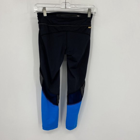 Alala Colorblock Blue Black Mesh Leggings XS - Picture 3 of 8